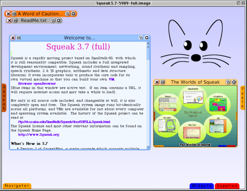 Screenshot of Squeak for Mac Classic